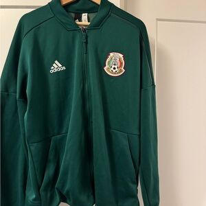 Adidas Dark Green Mexico Bomber Soccer Track Jacket Large